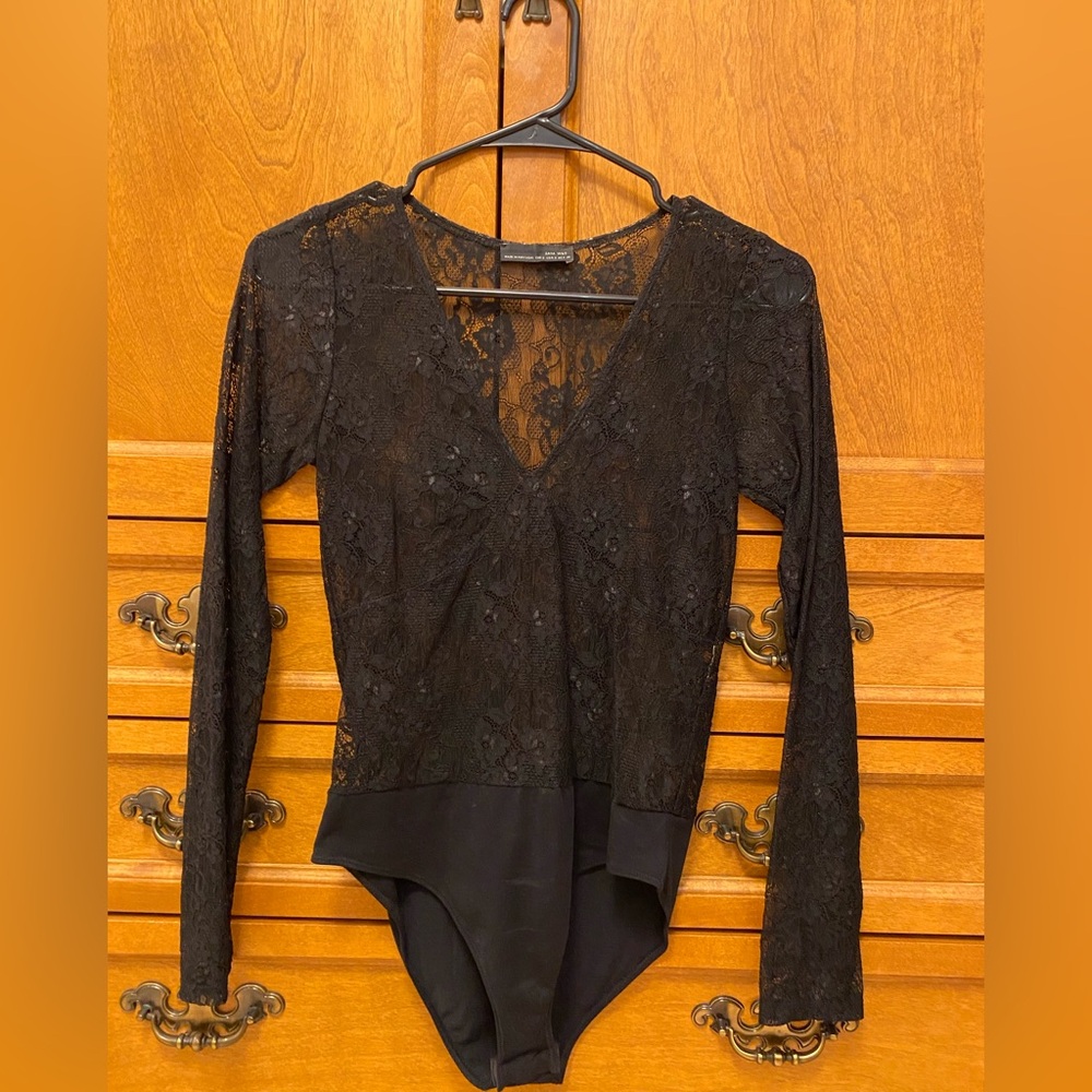 Zara black lace bodysuit
